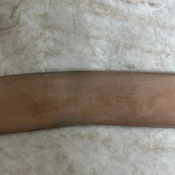 Authentic Chanel silver buckle brown belt 85 - Picture 3 of 7